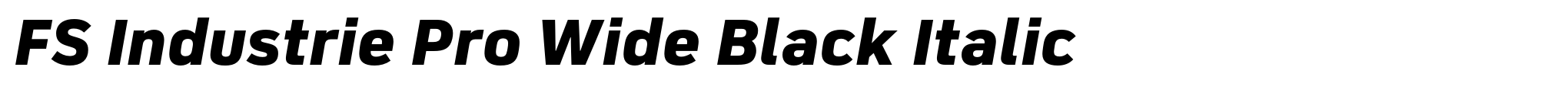 FS Industrie Pro Wide Black Italic image